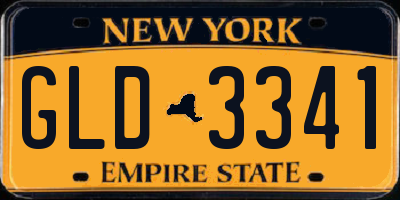 NY license plate GLD3341