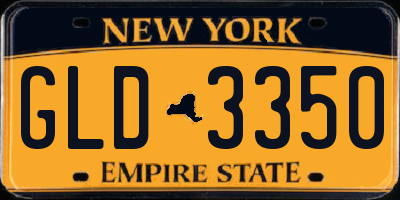 NY license plate GLD3350