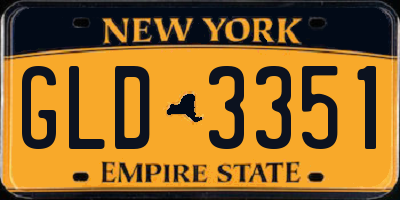 NY license plate GLD3351