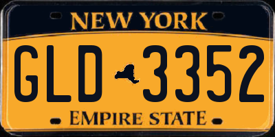 NY license plate GLD3352