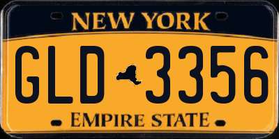 NY license plate GLD3356
