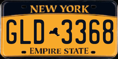 NY license plate GLD3368