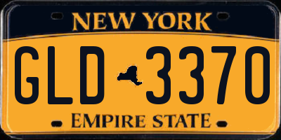 NY license plate GLD3370