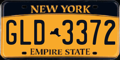 NY license plate GLD3372