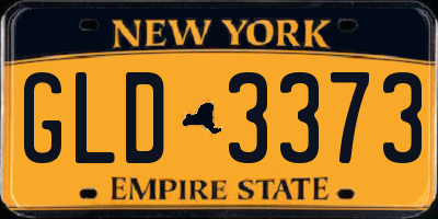 NY license plate GLD3373