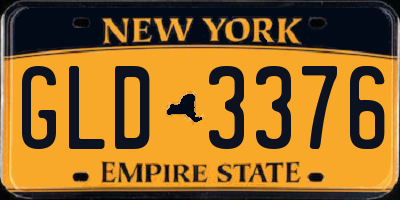 NY license plate GLD3376