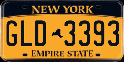 NY license plate GLD3393