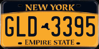 NY license plate GLD3395
