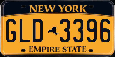 NY license plate GLD3396