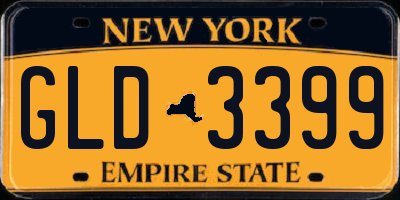 NY license plate GLD3399