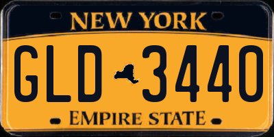 NY license plate GLD3440