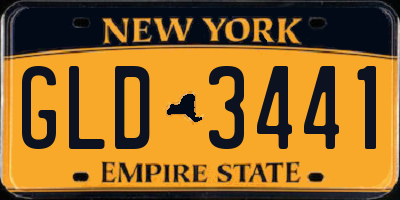 NY license plate GLD3441