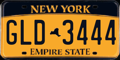 NY license plate GLD3444