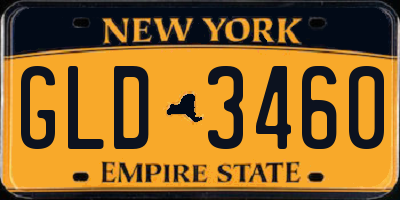 NY license plate GLD3460