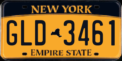 NY license plate GLD3461