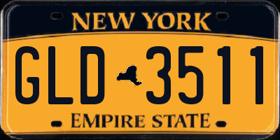 NY license plate GLD3511