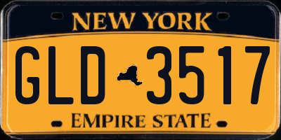 NY license plate GLD3517