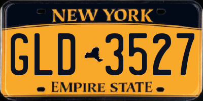 NY license plate GLD3527