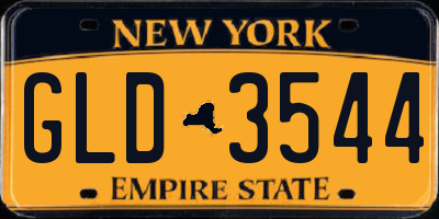 NY license plate GLD3544