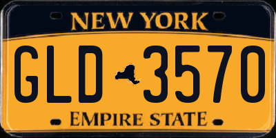 NY license plate GLD3570