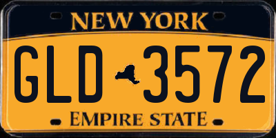NY license plate GLD3572