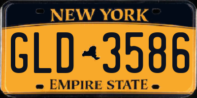 NY license plate GLD3586