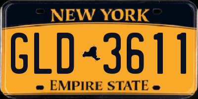 NY license plate GLD3611