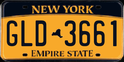 NY license plate GLD3661