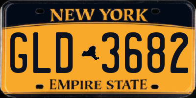 NY license plate GLD3682