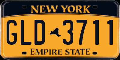 NY license plate GLD3711