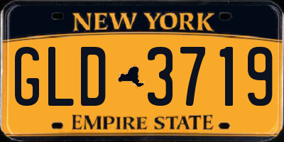 NY license plate GLD3719