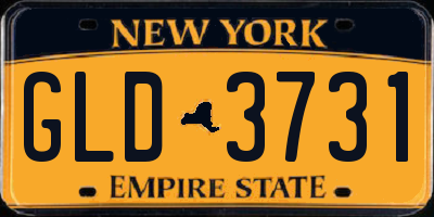 NY license plate GLD3731