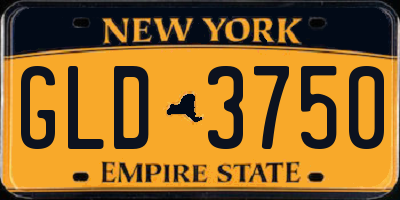 NY license plate GLD3750