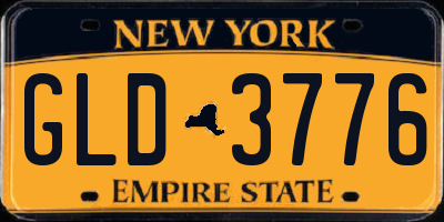 NY license plate GLD3776