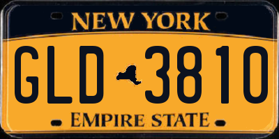 NY license plate GLD3810