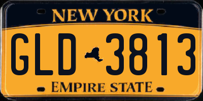 NY license plate GLD3813
