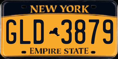NY license plate GLD3879