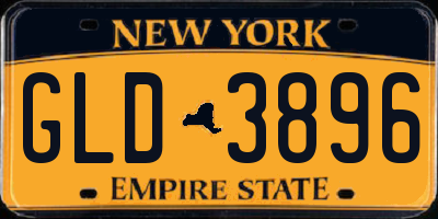 NY license plate GLD3896
