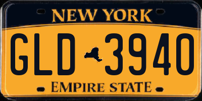 NY license plate GLD3940