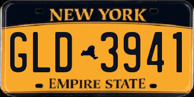 NY license plate GLD3941