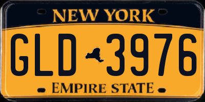 NY license plate GLD3976