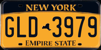 NY license plate GLD3979