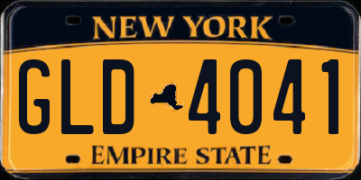 NY license plate GLD4041