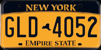 NY license plate GLD4052