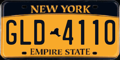 NY license plate GLD4110