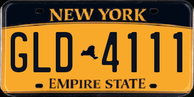 NY license plate GLD4111