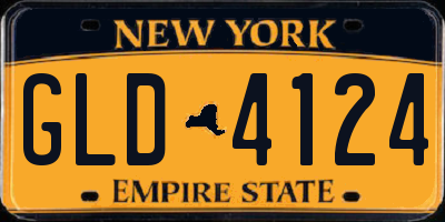 NY license plate GLD4124