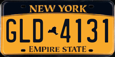 NY license plate GLD4131