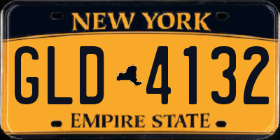 NY license plate GLD4132