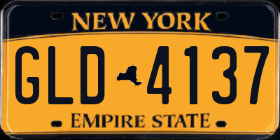 NY license plate GLD4137